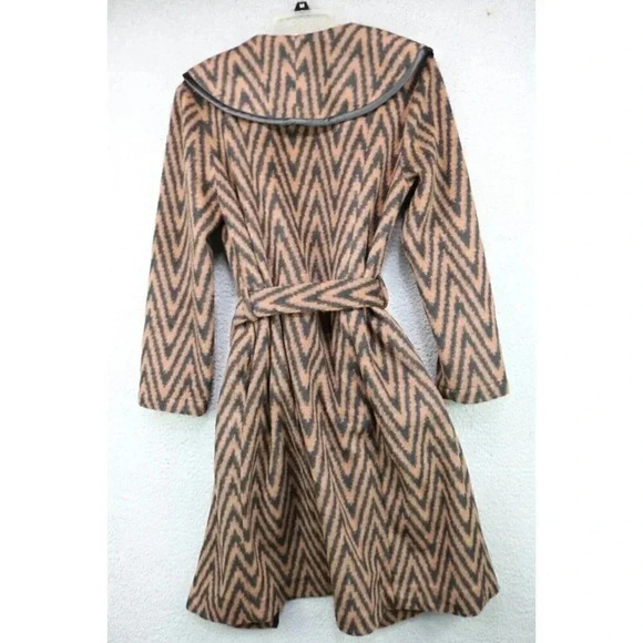 Soft Surroundings Chamonix Duster Black Brown Chevron-PXS-Wool Blend-New w/Tags - Picture 7 of 10